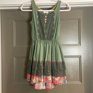 Matilda Jane 435 Peaceful Plains Green Dress Girl’s 10
